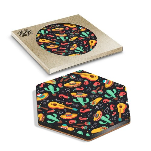 Hexagon coaster mexican - coaster,
