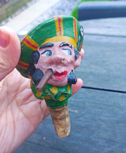 Hand painted cork bottle - cork,
