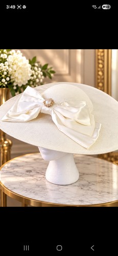Women ivory sinamay wide - women’s,