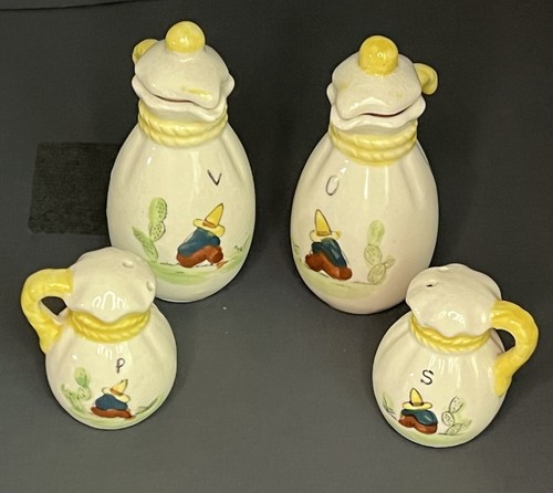 Vintage condiment set salt - condiment,