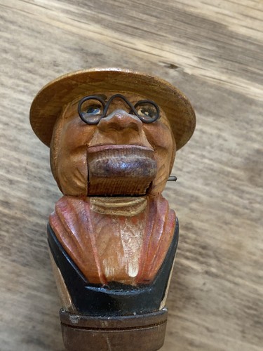 Vintage hand carved cork wood - vintage,