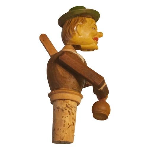 Wooden cork bottle - bottle, man