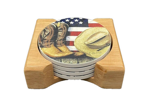 Sandstone cork back coasters - sandstone,