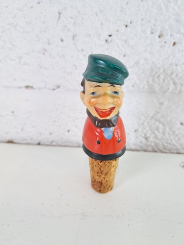 Vintage hand carved - wood, cork