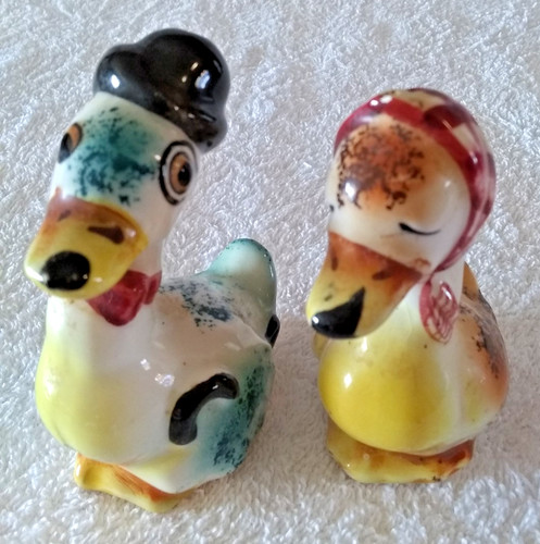 Vintage goose duck couple - goose/duck, salt